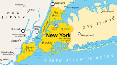 New York City 5 Boroughs Map